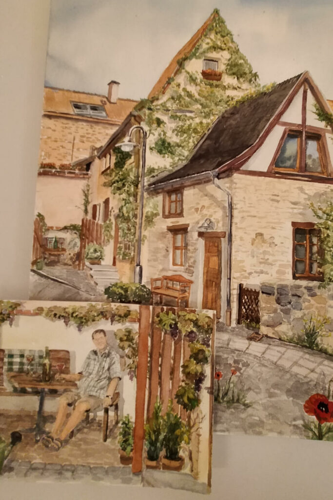 Hof-Idylle beim Maisonette im Saal Ingelheim